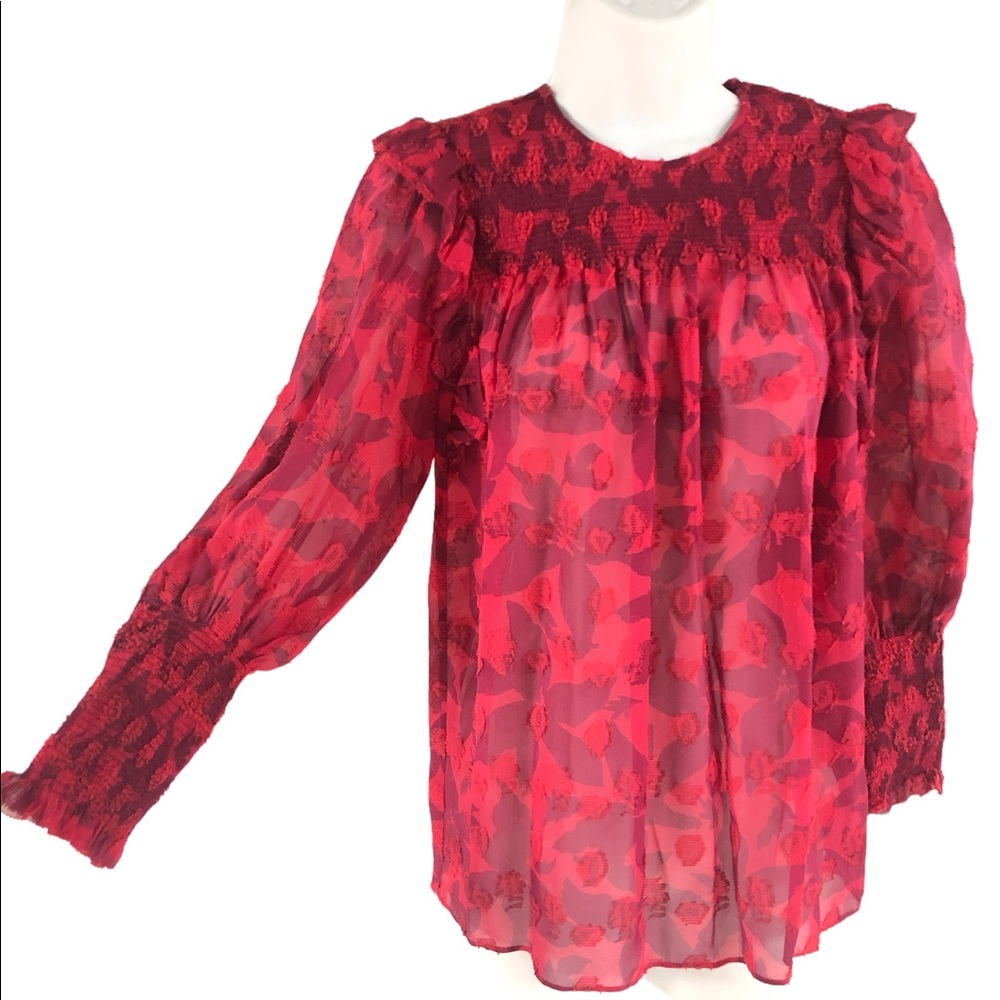 Joie 3/4 Sleeve Floral Silk Blouse